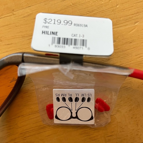 BRAND NEW FYRE Ryders Hiline Cycling Sunglasses - Gunmetal/Red - Rose Lenses main image 7